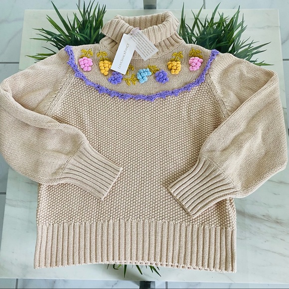 LOVESHACKFANCY Rhett Turtleneck Sweater - Picture 1 of 4